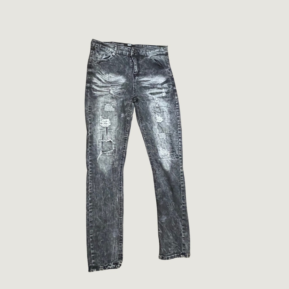 Public‎ Supply Co NYC Acid Wash Distressed Jeans Grunge Streetwear Punk 36x32